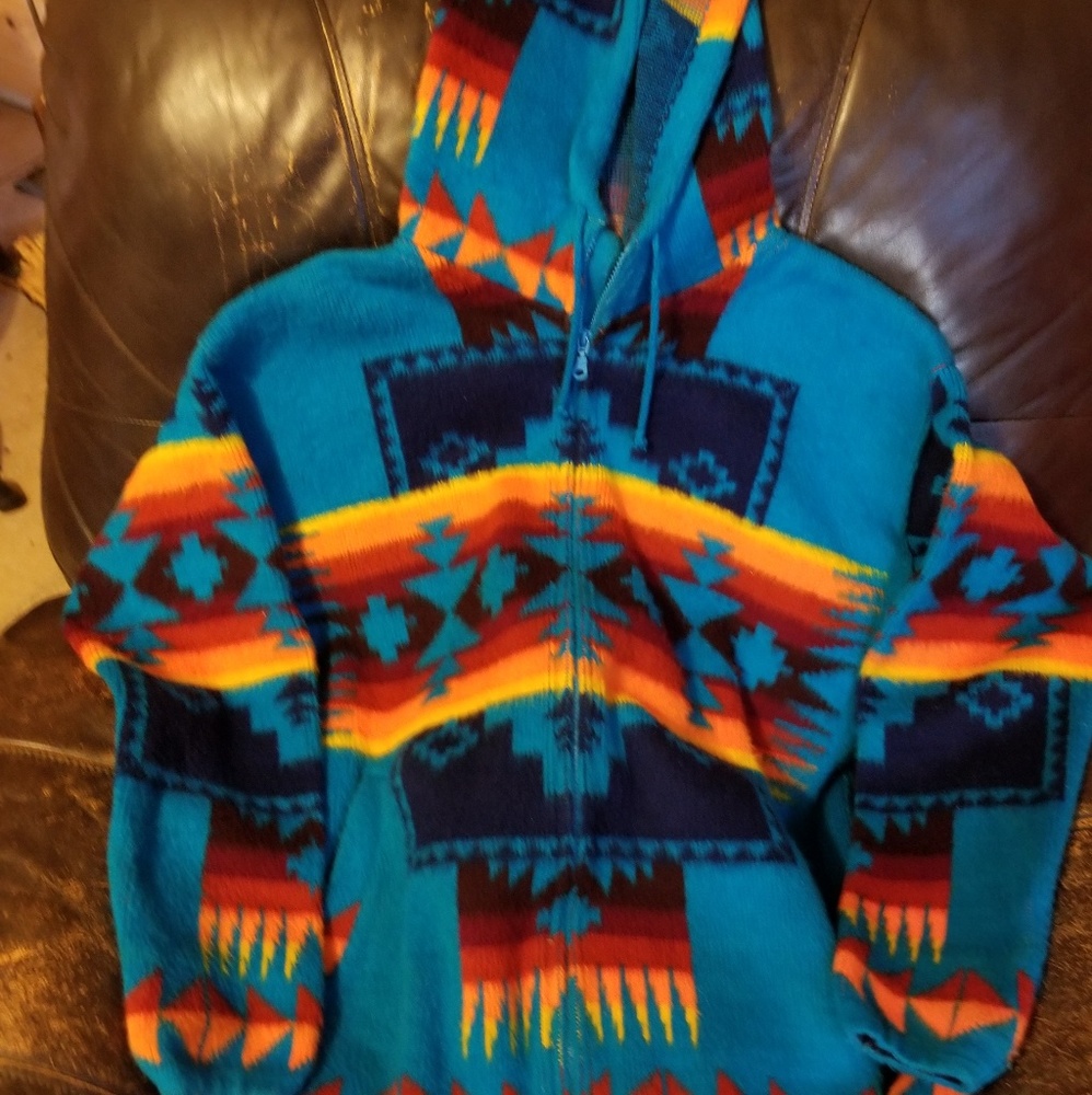 Wool size large pendleton material coat.